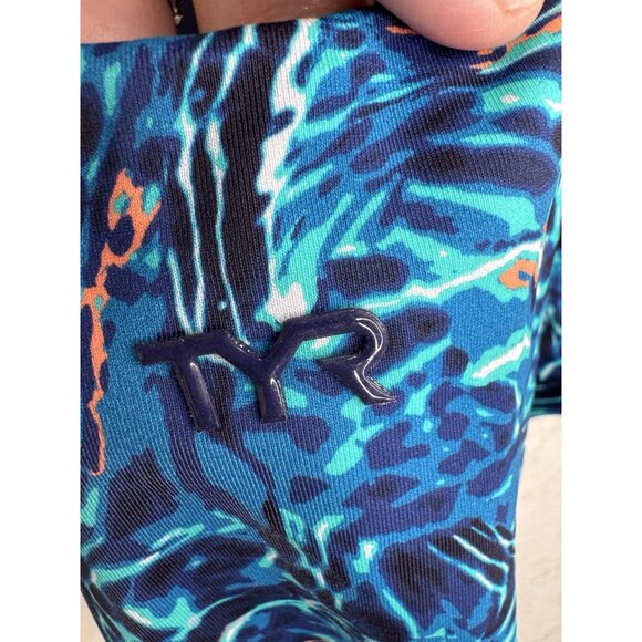 TYR 1-Piece Swimsuit Womens Blue Racerback Removable Cups Control Fit NWT Size S - Picture 6 of 8